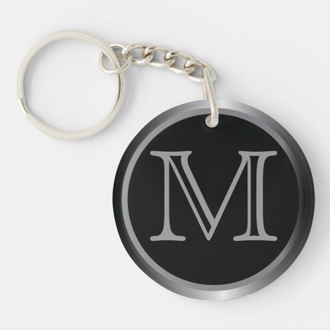 Porte-clefs Monogramme élégant (Devant)