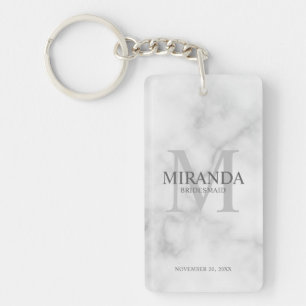 Porte-clefs Monogramme et nom de la servante d'accueil personn