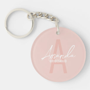 Porte-clefs Monogramme et nom d'une servante d'État moderne pe