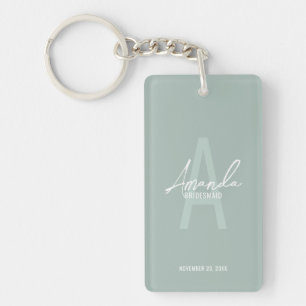 Porte-clefs Monogramme et nom d'une servante d'État moderne pe