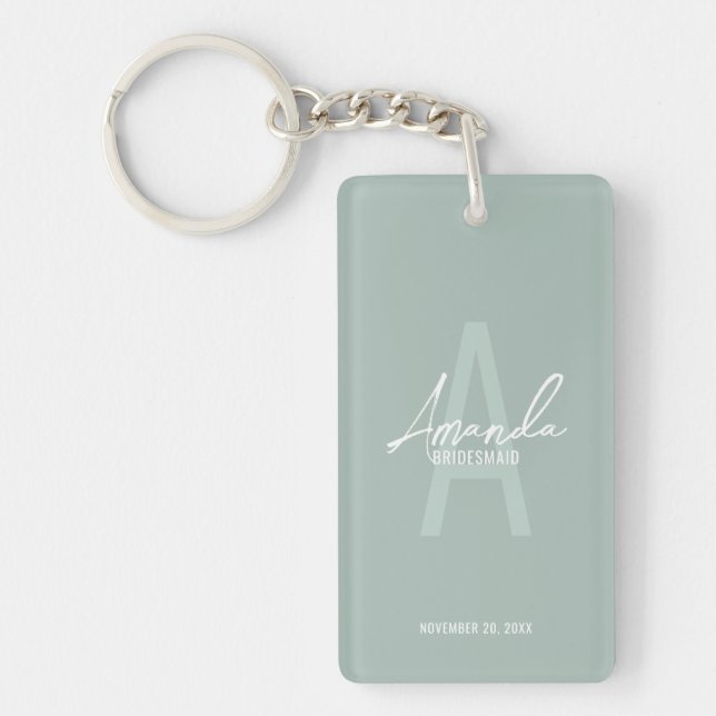 Porte-clefs Monogramme et nom d'une servante d'État moderne pe (Devant)
