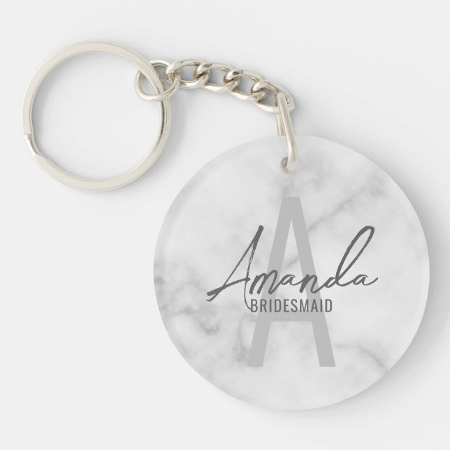 Porte-clefs Monogramme et nom d'une servante d'État moderne pe (Devant)
