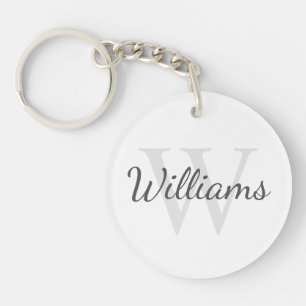 Porte-clefs Monogramme et nom personnalisés