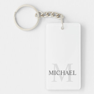 Porte-clefs Monogramme et Nom Personnalisés Classiques