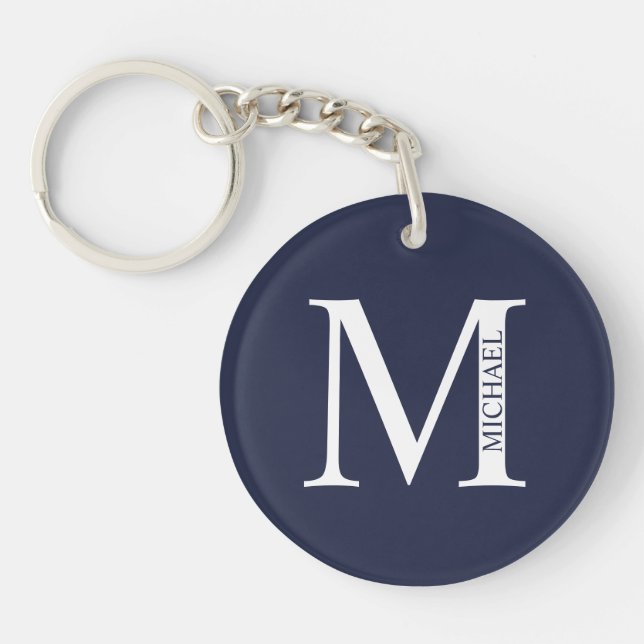 Porte-clefs Monogramme et Porte - clé de nom personnalisés ble (Devant)
