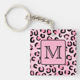 Porte-clefs Monogramme fait sur commande. Copie noire et rose