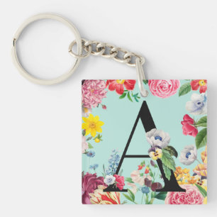 Porte-clefs Monogramme floral