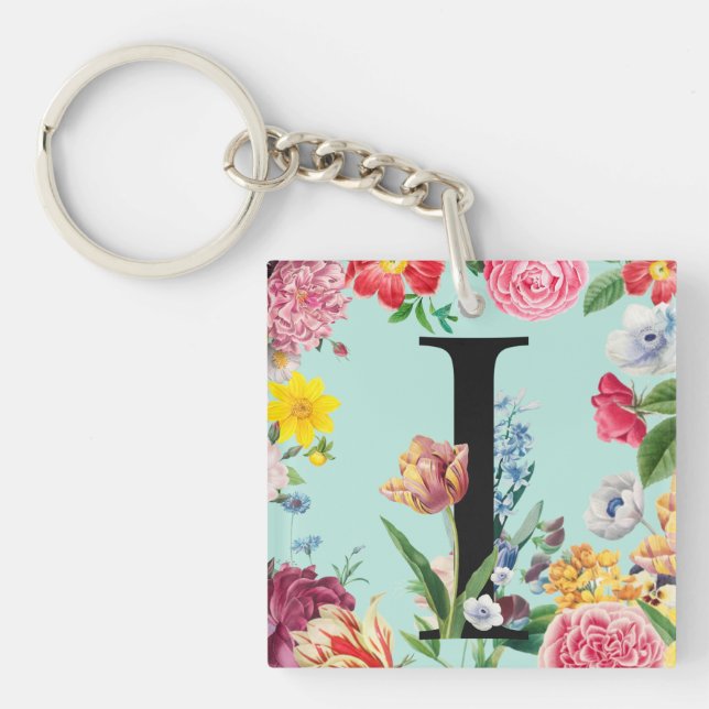 Porte-clefs Monogramme floral (Devant)