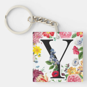 Porte-clefs Monogramme floral
