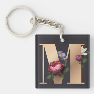 Porte-clefs Monogramme floral