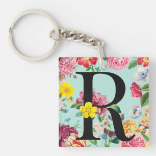 Porte-clefs Monogramme floral
