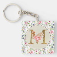 Monogramme floral personnalisé, de A à Z
