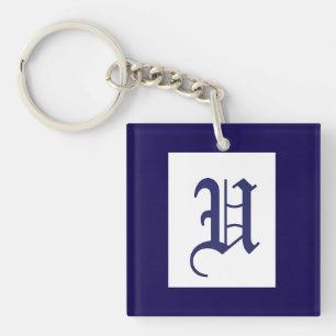 Porte-clefs Monogramme Initiale U Acrylique