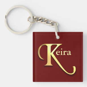 Porte-clefs Monogramme K Nom personnalisé