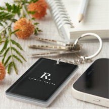 Monogramme Moderne Minimaliste Point Gras Noir Bla