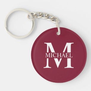 Porte-clefs Monogramme personnalisé et nom