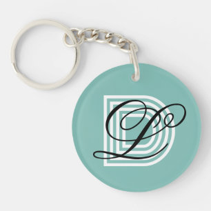 Porte-clefs Monogramme porte - clé élégant minimaliste chic mo