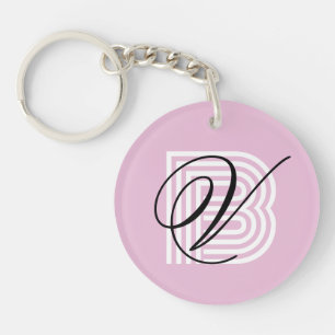 Porte-clefs Monogramme porte - clé élégant minimaliste chic mo