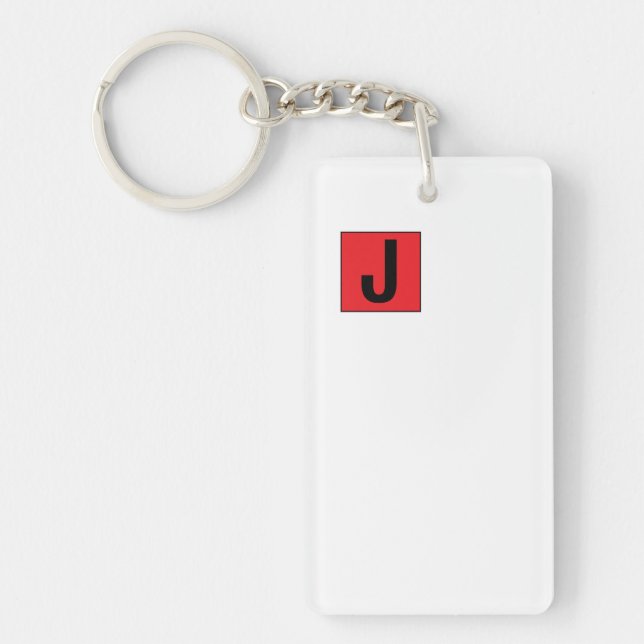 Porte-clefs Monogramme professionnel élégant moderne simple (Devant)
