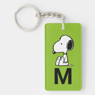 Porte-clefs Monogramme   Snoopy En Bas
