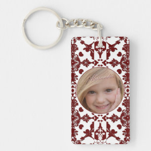 Porte-clefs Monogramme vintage Damas