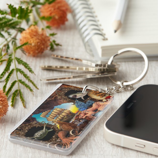 Porte-clefs Monogramme Voyages d'été (Devant droit)