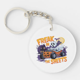 PORTE-CLEFS MONSTRE D'HALLOWEEN DANS LE DRAP DE LIT