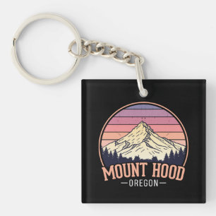 Porte-clefs Mont Hood coloré Oregon – Voyage Rétro