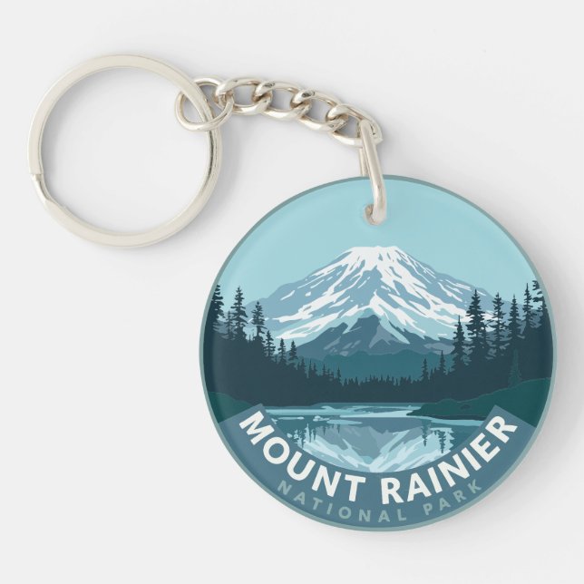Porte-clefs Mont Rainier National Park vintage (Devant)