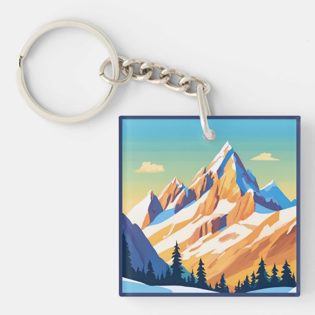 Porte-clefs Montagnes majestueuses (Devant)