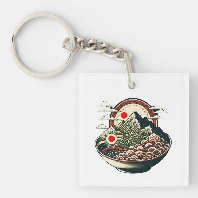 Porte-clefs Montagnes Ramen (Devant)