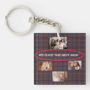 Porte-clefs Montrer L'Amour Pour Maman 4 photos Tartan Plaid
