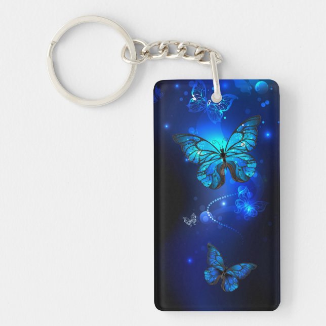 Porte-clefs Morpho Butterfly in the Dark Background (Devant)