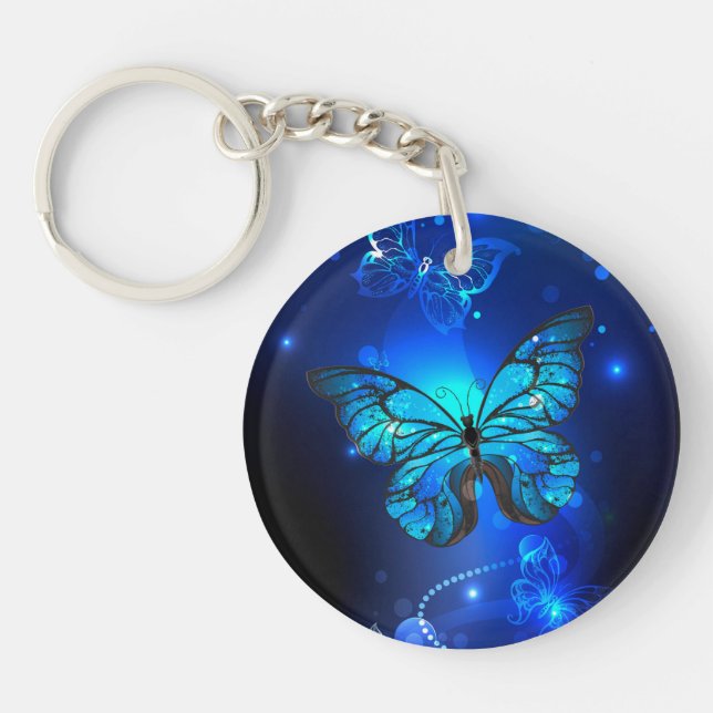 Porte-clefs Morpho Butterfly in the Dark Background (Devant)