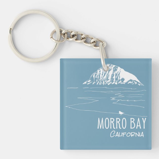 Porte-clefs Morro Bay California Morro Rock Art (Devant)