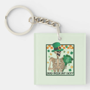 Porte-clefs Mort À L'Intérieur Mais Lucky - Skeleton Leprechau