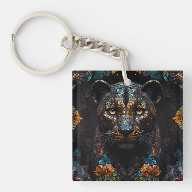 Porte-clefs Mosaic Leopard Majesty (Devant)