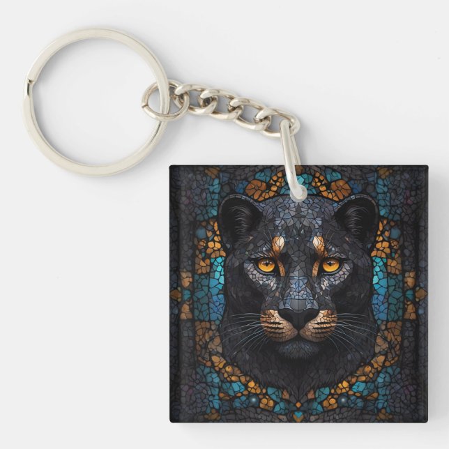 Porte-clefs Mosaic Majesty : La Panthère Noire (Devant)