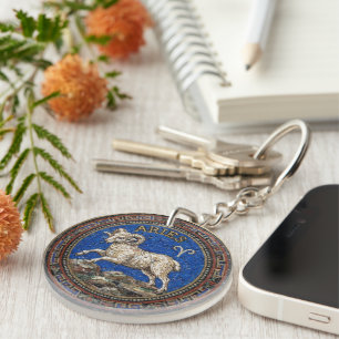 Porte-clefs Mosaïque de style antique Zodiaque Bélier