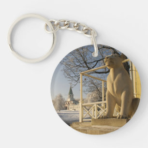 Porte-clefs Moscou. Hiver. sculpture de lions