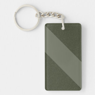 Porte-clefs Moss Green Split Diagonal Porte - clé - Personnali