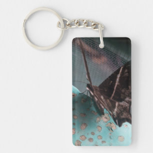 Porte-clefs Moth papillon tropical