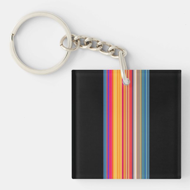 Porte-clefs Motif à bandes multiples (Devant)