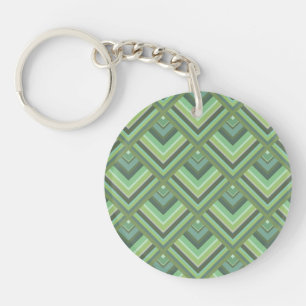 Porte-clefs Motif à échelle à rayures vert olive