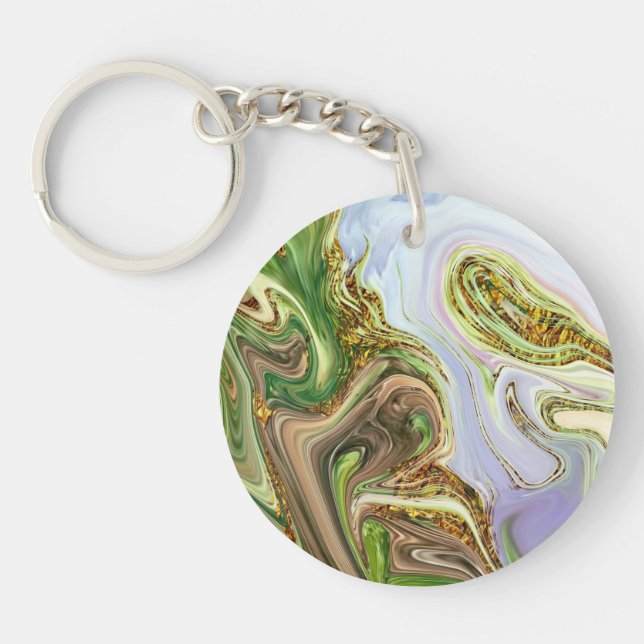 Porte-clefs motif abstrait (Devant)