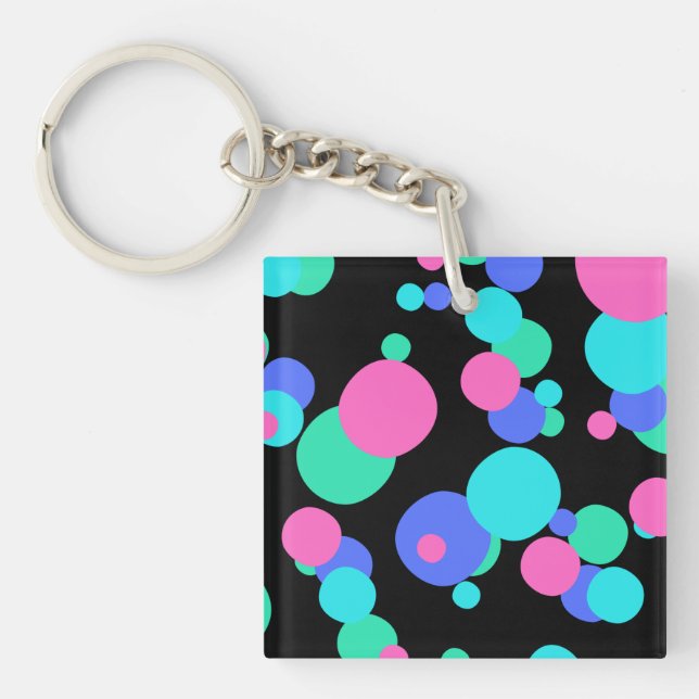 Porte-clefs Motif Abstrait bulle (Devant)
