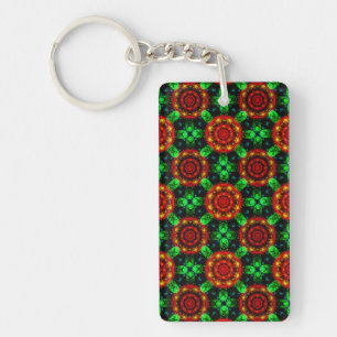 Porte-clefs Motif Abstrait Floral Moderne Bohème Élégant #504