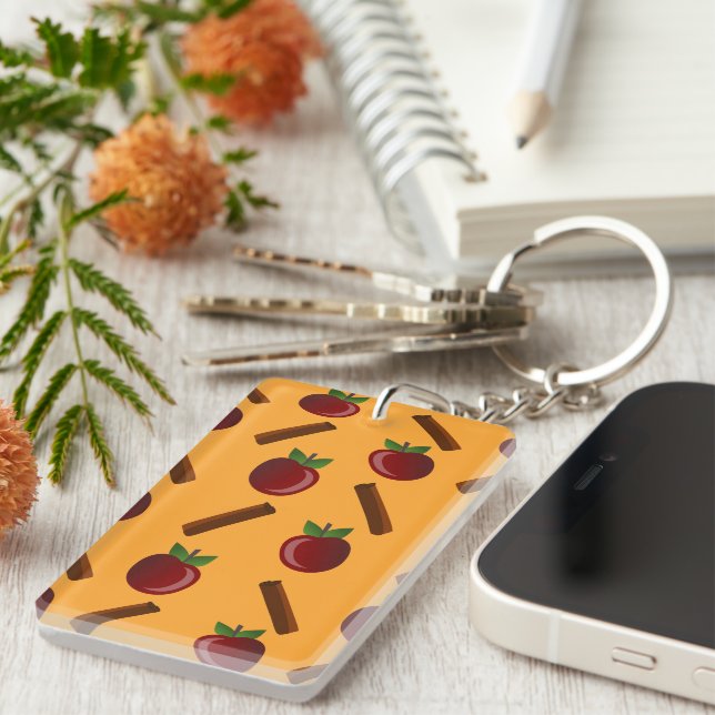 Porte-clefs Motif Apple Cinnamon (Devant droit)