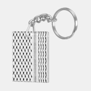 Porte-clefs Motif arabe palestinien Kufiya Porte - clé acryli