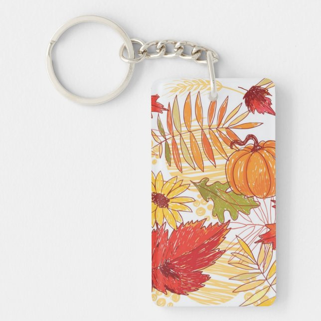 Porte-clefs Motif automne (Devant)